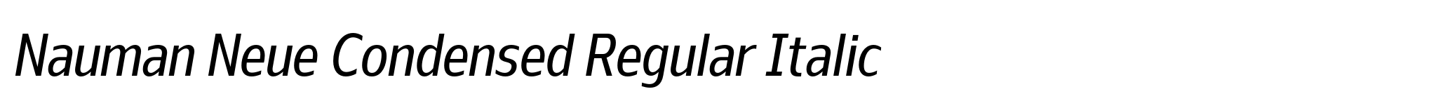 Nauman Neue Condensed Regular Italic image